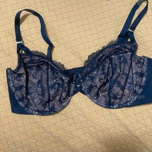Soma Blue Lace Bra with Underwire Support